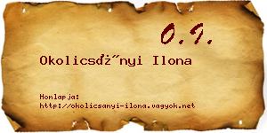 Okolicsányi Ilona névjegykártya