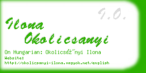 ilona okolicsanyi business card